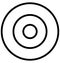 Bullseye Isolated Line Vector Icon that can be easily modified or edited.