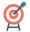 Bullseye Vector Icon Isolated Vector icon which can easily modify or edit