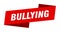 bullying banner template. bullying ribbon label.