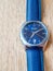 Bulova blue dial watch