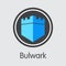 Bulwark Cryptocurrency - Vector Icon.