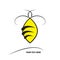 Bumble bee design vector template icon