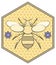 Bumble Bee and Flower badge design. Room for text.