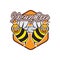 Bumble bee / honey bee logo, vector illustration