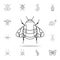 bumblebee icon. Detailed set of insects line illustrations. Premium quality graphic design icon. One of the collection icons for w