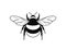 Bumblebee logo. Isolated bumblebee on white background. Wasp