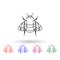 Bumblebee multi color icon. Simple thin line, outline vector of insect icons for ui and ux, website or mobile application