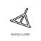 Bump cutter icon. Trendy modern flat linear vector Bump cutter i