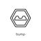 Bump sign icon. Trendy modern flat linear vector Bump sign icon