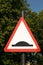 Bump warning traffic sign