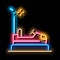 bumper car neon glow icon illustration