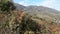 The bumpy road leading to the mountain and the landscapes