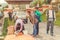 Bumthang, Bhutan - September 13, 2016: Tourists near the Kurjey