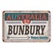 Bunbury city Western Australia retro poster travel illustration.