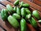 Bunch of Averrhoa Bilimbi or Bamboo Starfruit Freshly Harvested on Bamboo Surface