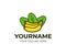 Bunch of bananas with leaves, logo template. Tropical and exotic fruit, vector design