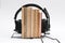 A bunch of book with headphone, audio book.