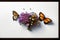 A Bunch Of Butterflies Flying Around A Bunch Of Flowers. Generative AI