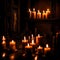 Bunch of candles in the dark - ai generated image