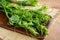 Bunch of chayote on rustic wooden table