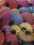 Bunch of colorful asian umbrellas