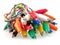 A bunch of colorful wires with crocodile clips on both ends