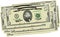 Bunch of Cute hand-painted 5 US dollar banknote