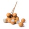 A bunch delicious longan on white background