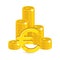 Bunch gold euro isolated cartoon