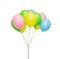 Bunch of inflated helium balloons