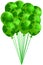 Bunch of Irish Green Balloons with Shamrocks