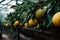 a bunch of lemons hanging from a tree