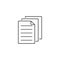 Bunch of notes or stack of documents line art vector icon for apps websites