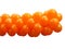 A bunch orange party balloons isolated