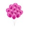 Bunch pink balloons tied