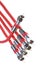 Bunch of red coaxial cables