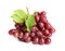Bunch of red fresh ripe juicy grapes isolated