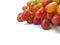 Bunch of red grapes on white background concept. Nutritious consumption of fruit and helps in weight management.  Gives a sweet