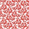 Bunch redcurrant berries seamless pattern. Vector background fruits for design label of jam, juice packaging or printing
