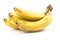 Bunch of Ripe Bananas on White Background