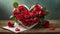 A bunch of roses in heart shape Valentine\\\'s Day theme