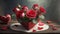 A bunch of roses in heart shape Valentine\\\'s Day theme