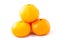 Bunch of Tangerine (Mandarin) Tower on White Background