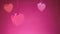Bunch of Valentine Hearts on Pink Background