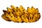 bunches of bananas yellow color on White Background