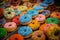 Bunches of Colorful Donuts