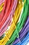 Bunches of electrical colors wires