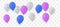 Bunches Groups Balloons White pink and dark blue