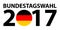 Bundestagswahl 2017 - German Politics Election Concept. German election, Bundestagswahl