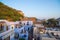 Bundi cityscape at sunset. The majestic city palace on Lake Pichola, travel destination in Rajasthan, India